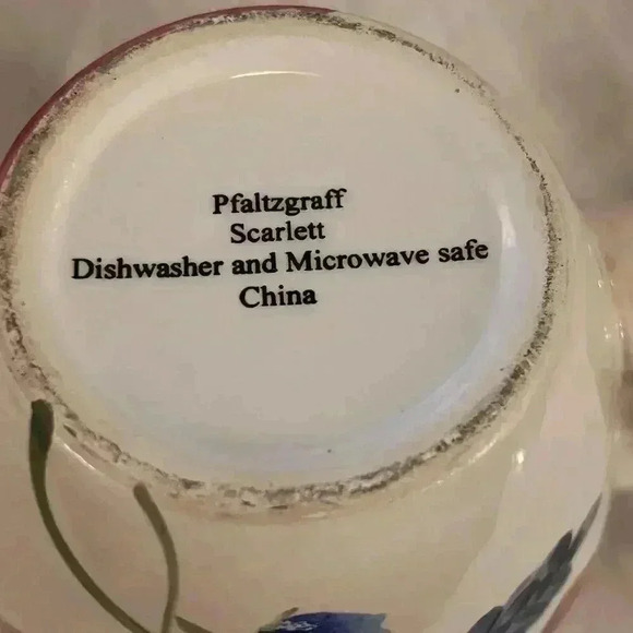 Pfaltzgraff Scarlett Coffee Mug  Poppies And‎ Lavendar - Picture 9 of 9